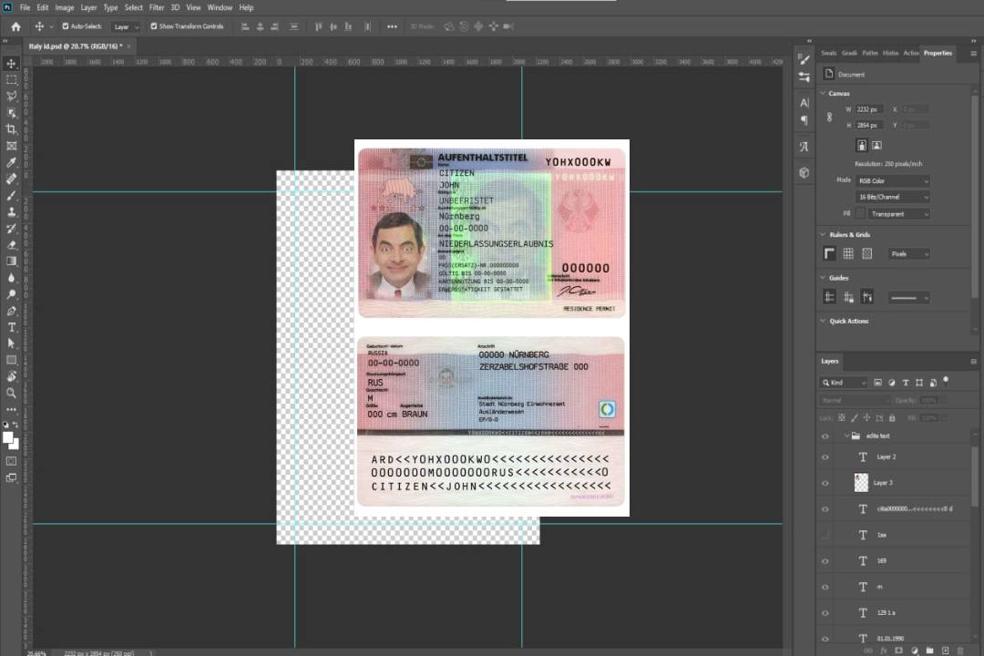 Permis de séjour en Allemagne template